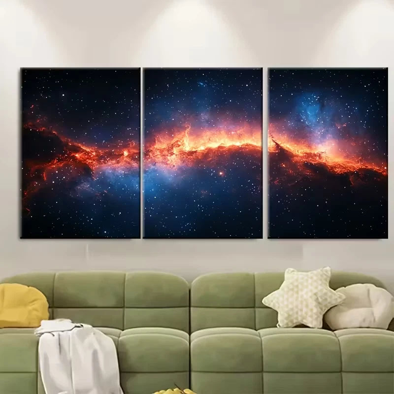 3pcs Ultra Deep Field Space Metal Print Ready to Hang Art