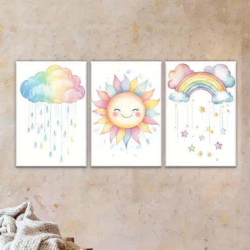 3pcs Three-Piece Canvas Artwork Wall Art Set Canvas Unframed - High Quality Print 100% Australian Made Wall Canvas