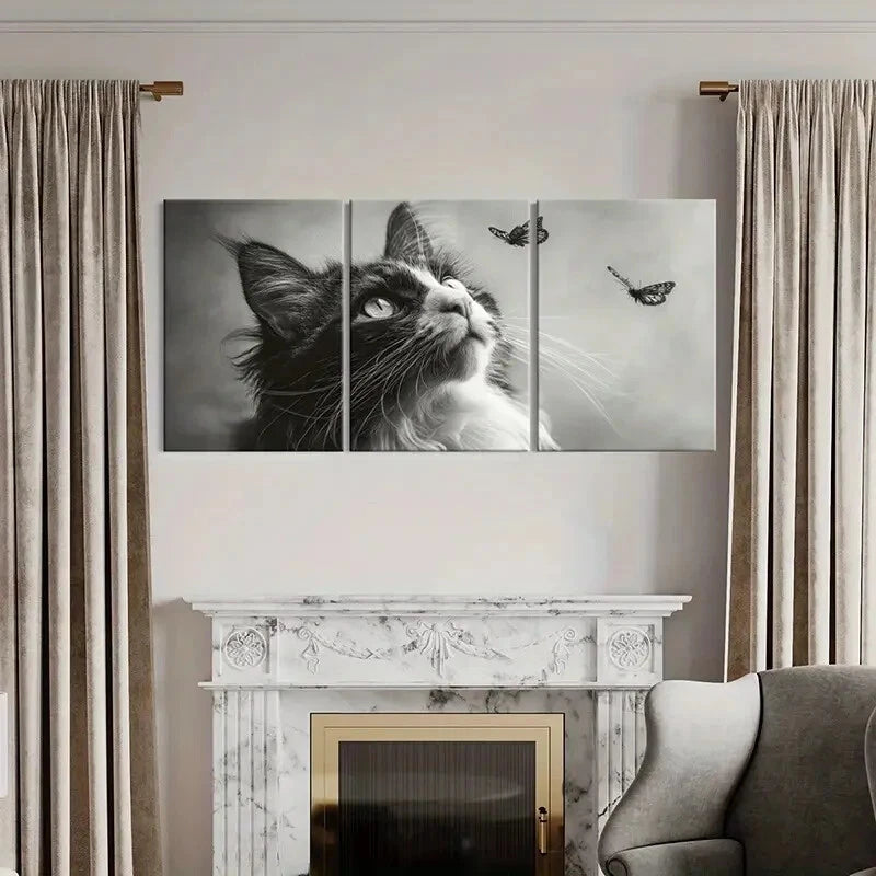 3pcs Soft Fur Dreamy Mood Nature-Inspired Metal Print Ready to Hang Art