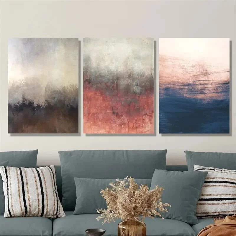 3pcs ,shabby vintage texture, textured Metal Print Ready to Hang Art