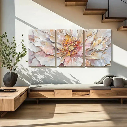 3pcs Floral Art Oil Painting Style Wall Art Set Canvas Framed 40x60cm - High Quality Print 100% Australian Made Wall Canvas Ready to Hang