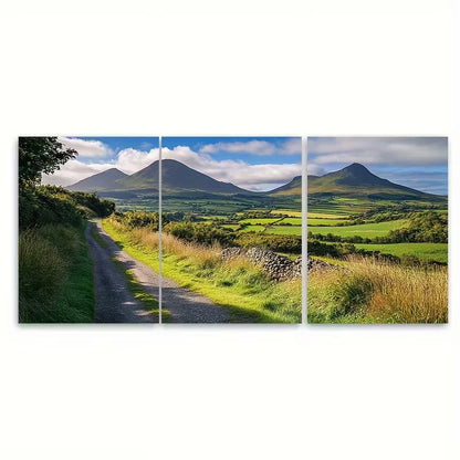 3pcs Mourne Mountains & Northern Ireland Scenery Metal Print Ready to Hang Art