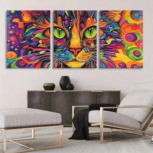 3pcs Colorful Swirls and Bold Pattern Perfect Wall Art Canvas Unframed - High Quality Print 100% Australian Made Wall Canvas