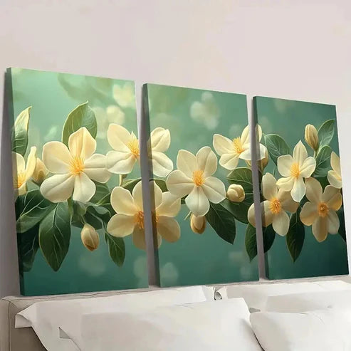 3pcs Arabian Jasmine Wall Art Canvas Unframed - High Quality Print 100% Australian Made Wall Canvas