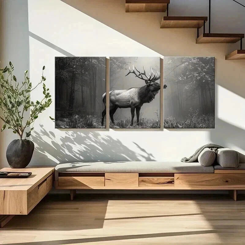 3pcs Misty Forest Scene Nature Splendor Metal Print Ready to Hang Art