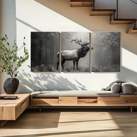 3pcs Misty Forest Scene Nature Splendor Metal Print Ready to Hang Art