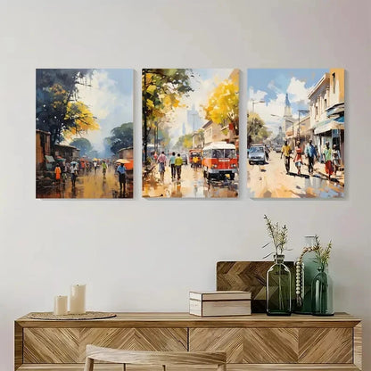 3pcs Harare Zimbabwe African City Travel Posters Metal Print Ready to Hang Art