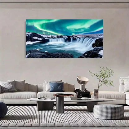 Icelandic  Grand River wall canvas office home room framed 120x60cm