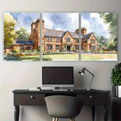 3pcs Bespoke Wedding Venue Portrait Wall Art Set Canvas Framed 40x60cm - High Quality Print 100% Australian Made Wall Canvas Ready to Hang