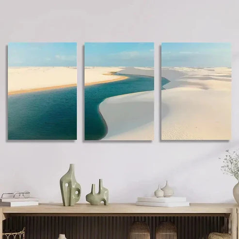 3pcs Brazil's Atlantic Wall Art Set Canvas Unframed - High Quality Print 100% Australian Made Wall Canvas