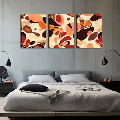 3pcs Vibrant Geometric Triptych Modern Perfect Wall Art Set Canvas Framed 40x60cm - High Quality Print 100% Australian Made Wall Canvas Ready to Hang