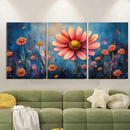 3pcs Elegant Watercolor Daisy Metal Print Ready to Hang Art