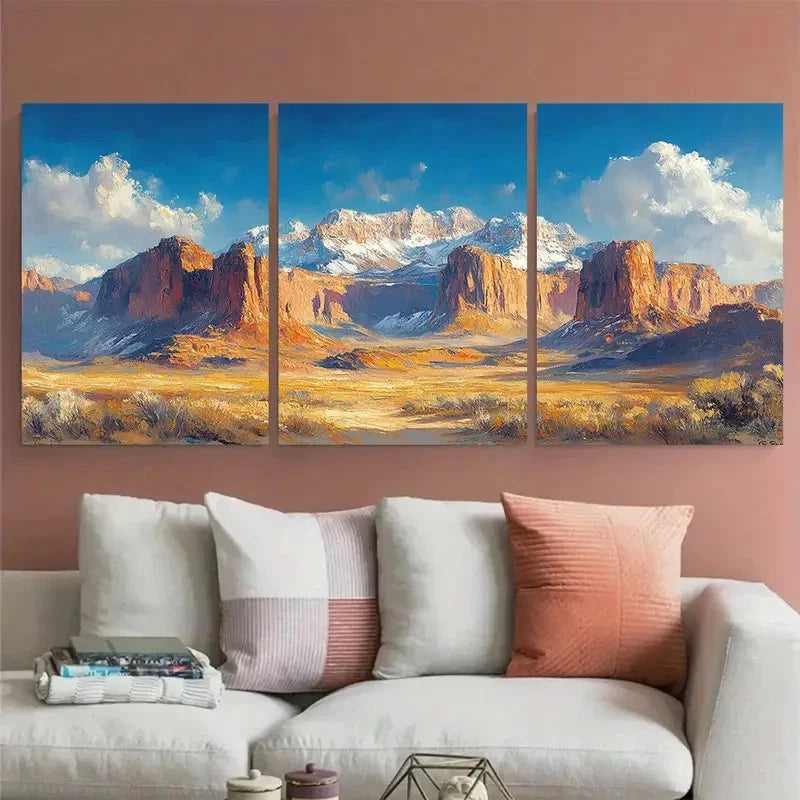 3pcs Arches Landscape Utah National Park Design Metal Print Ready to Hang Art