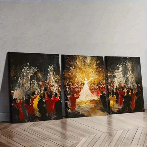 3pcs Depicting an Opera Scene Wall Art Canvas Unframed - High Quality Print 100% Australian Made Wall Canvas