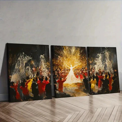 3pcs Depicting an Opera Scene Wall Art Canvas Unframed - High Quality Print 100% Australian Made Wall Canvas