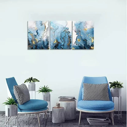 3pcs Abstract Marbling Art Set Canvas Unframed - High Quality Print 100% Australian Made Wall Canvas