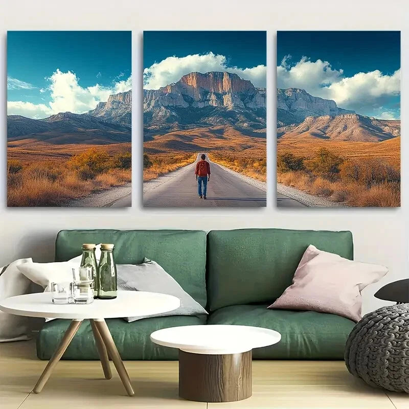 3pcs Guadalupe Mountains National Park Texas Metal Print Ready to Hang Art