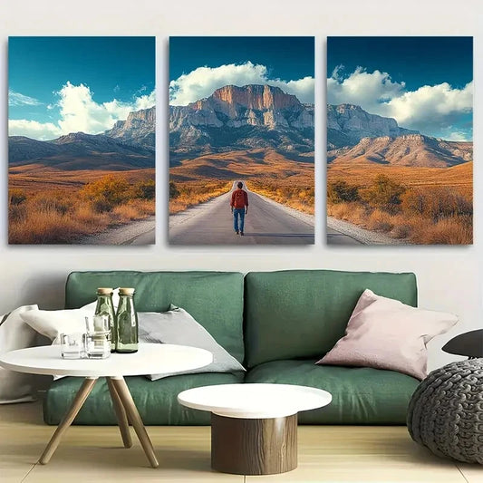 3pcs Guadalupe Mountains National Park Texas Metal Print Ready to Hang Art