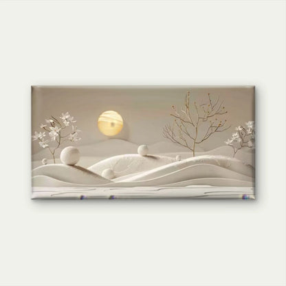 Whispers of the Golden Moon Wall Art Canvas Office Home Room Framed 120x60cm