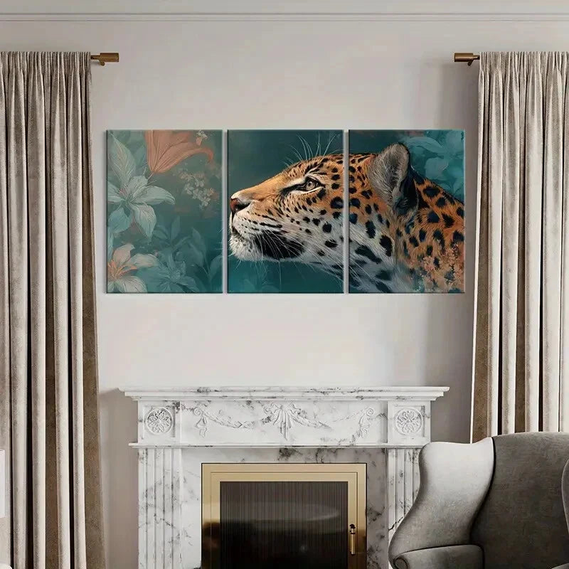 3pcs Floral Surroundings Artistic Illustration Metal Print Ready to Hang Art