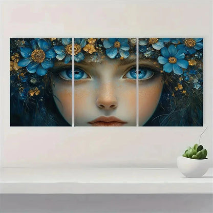 3pcs The Clairvoyant Fine Whimsical Perfect Wall Art Set Canvas Framed 40x60cm - High Quality Print 100% Australian Made Wall Canvas Ready to Hang
