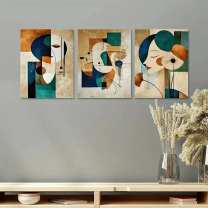 3pcs Abstract Modern Creative Women Perfect Wall Art Set Canvas Framed 40x60cm - High Quality Print 100% Australian Made Wall Canvas Ready to Hang