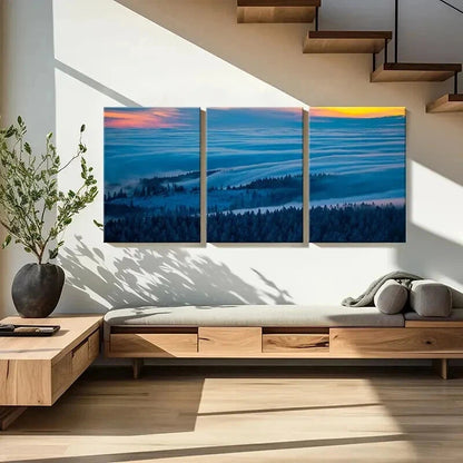 3pcs Serene Forest & Sunset Landscape Wall Art Set Canvas Framed 40x60cm - High Quality Print 100% Australian Made Wall Canvas Ready to Hang