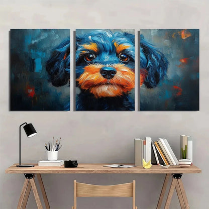 3pcs Cockapoo Dog Pet Abstract Modern Metal Print Ready to Hang Art