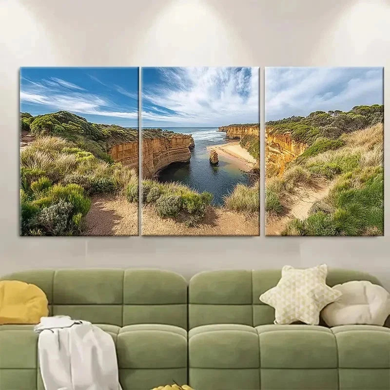 3pcs The Twelve Apostles Loch Ard Gorge Metal Print Ready to Hang Art