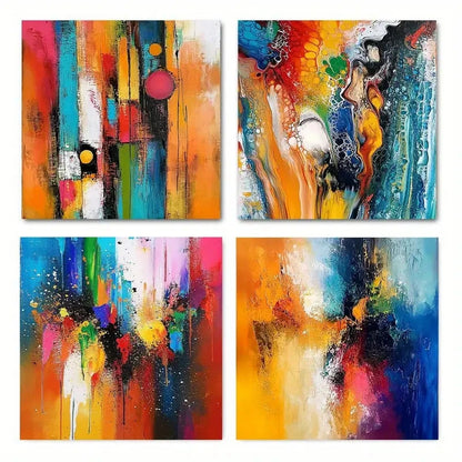 4pcs Abstract Modern Minimalist Art Elegant Mode Wall Art Canvas Framed