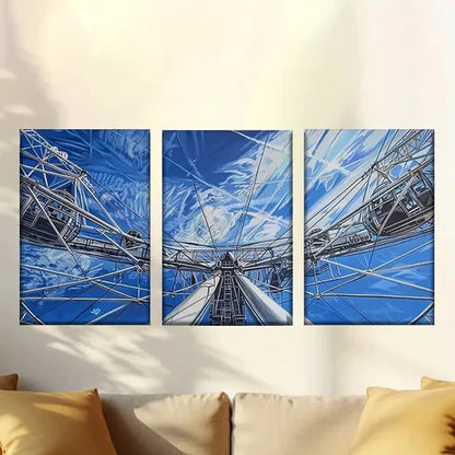 3pcs Colorful and Interesting Sky Wall Art Canvas Unframed - High Quality Print 100% Australian Made Wall Canvas