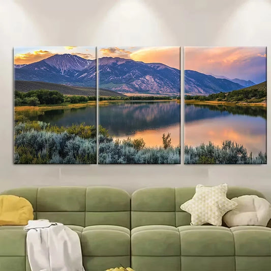 3pcs Bear Lake State Park Metal Print Ready to Hang Art