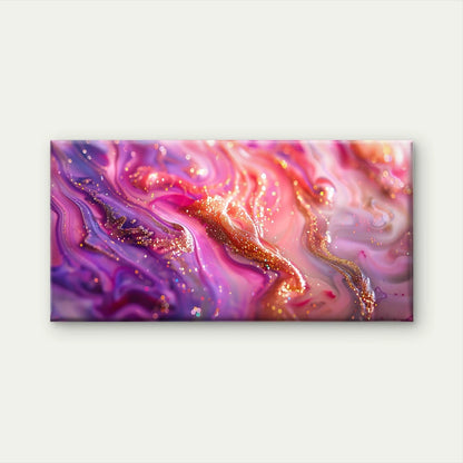 Marble Ink Texture With Glitter Wall Art Canvas Office Home Room Framed 120x60cm