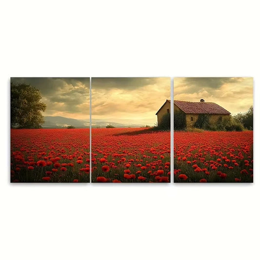 3pcs Vintage Low Saturation Photography Metal Print Ready to Hang Art