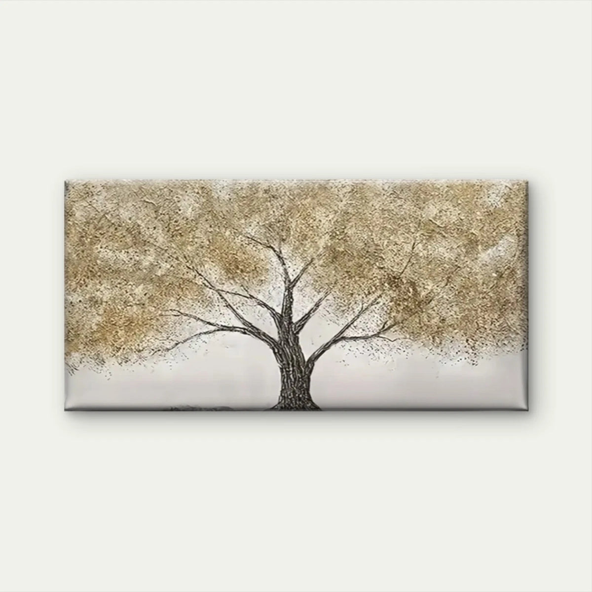 Modern Abstract Tree Golden Wall Art Canvas Office Home Room Framed 120x60cm
