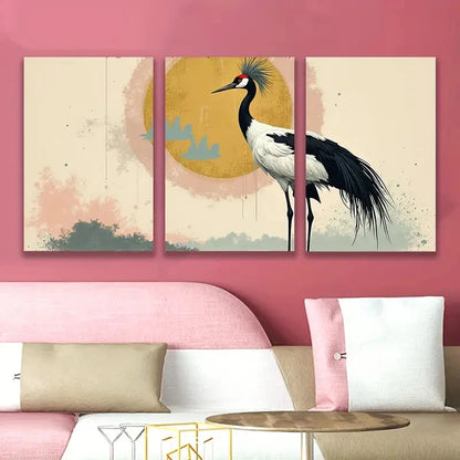 3pcs Vibrant Peacock And Sunset Scene Wall Art Set Canvas Framed 60x90cm - High Quality Print 100% Australian Made Wall Canvas Ready to Hang