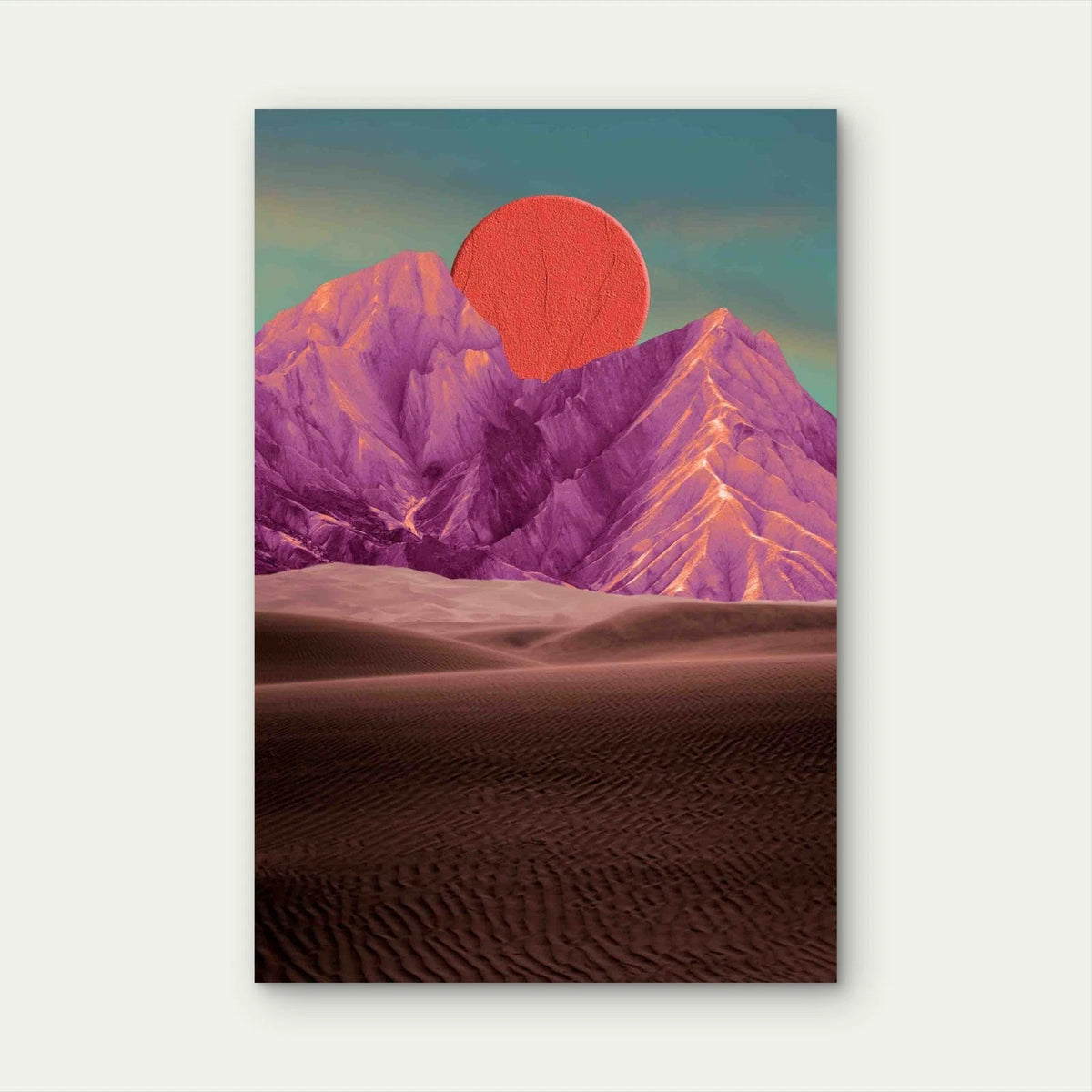 Surreal, Psychedelic Landscape Metal Print Ready to Hang