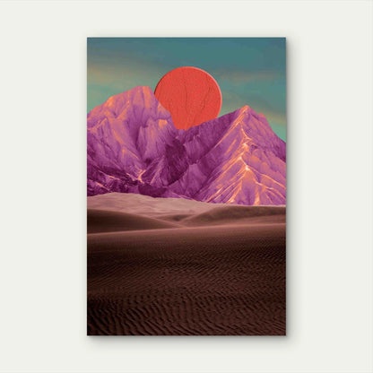 Surreal, Psychedelic Landscape Metal Print Ready to Hang