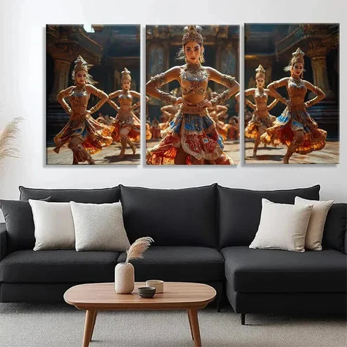 3pcs Traditional Dance Performance Prefect Wall Art Canvas Unframed - High Quality Print 100% Australian Made Wall Canvas