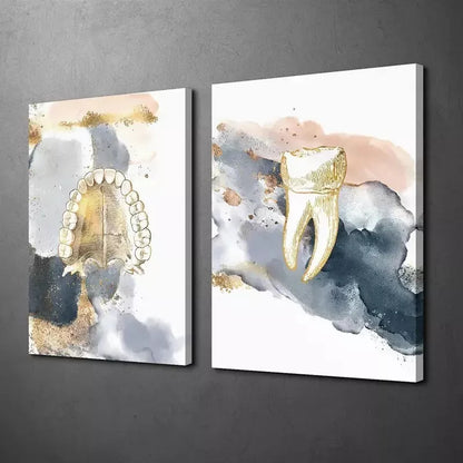 2pcs Decorative Painting, Abstract Texture Painting Canvas Framed 50x75cm - High Quality Print 100% Australian Made Wall Canvas Ready to Hang