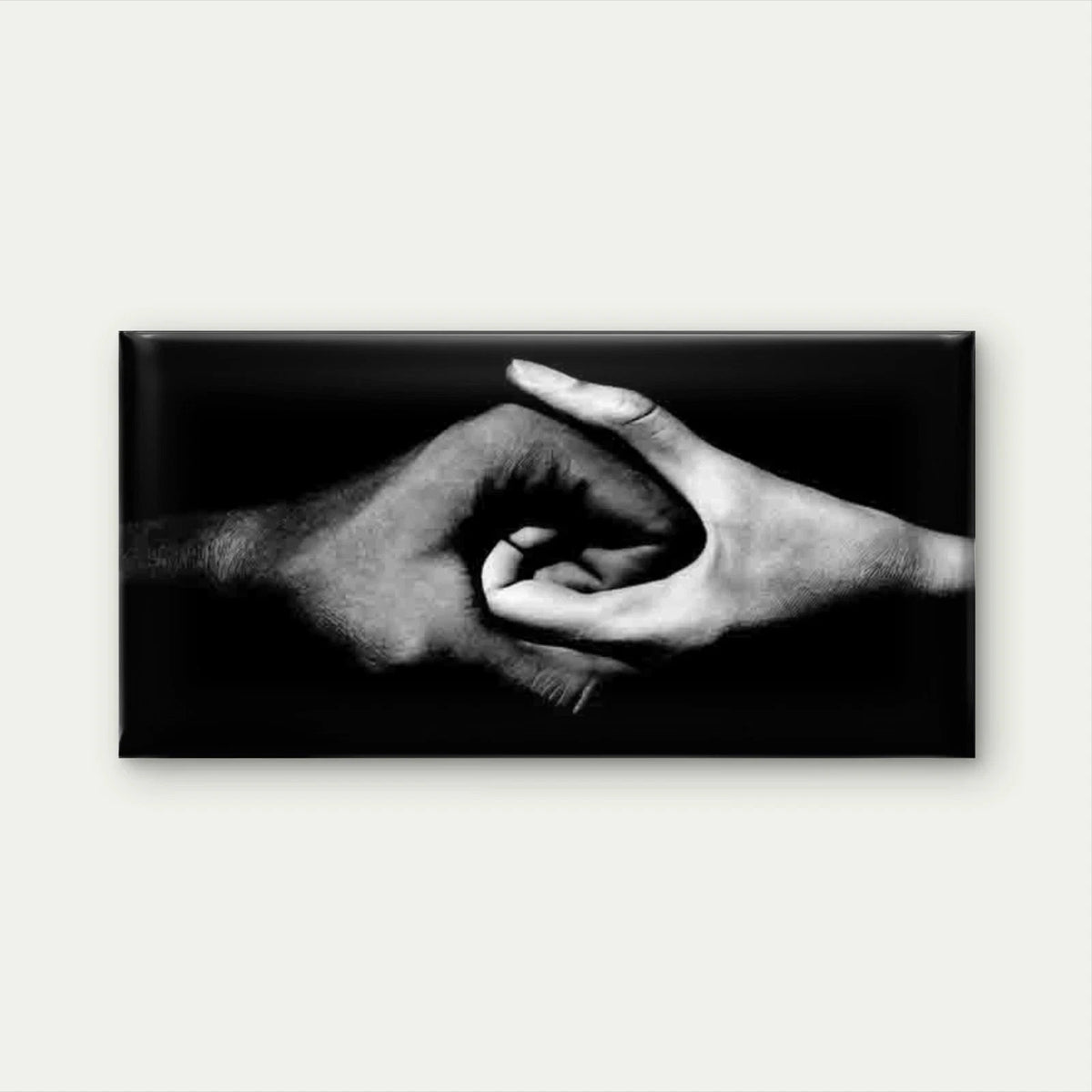 Black and White Hands Wall Art Canvas Office Home Room Framed 120x60cm