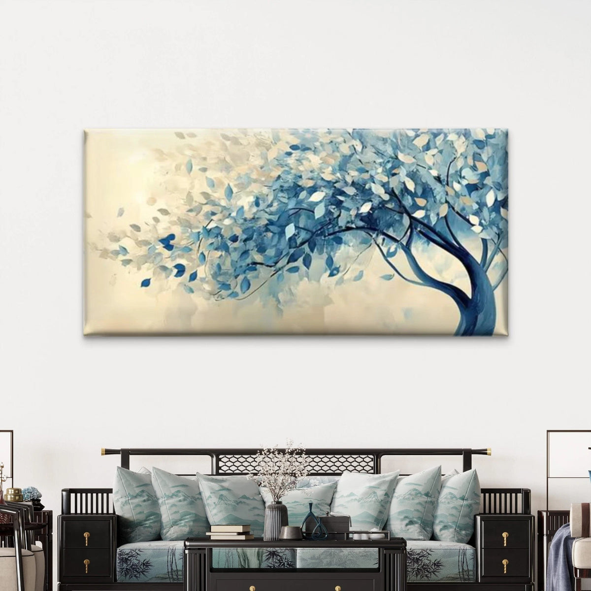 Tropical Beach Sunset with Palm Wall Art Canvas Office Home Room Framed 120x60cm