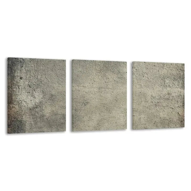 3pcs Grey Concrete Wall Texture Art Panels  Wall Art Set Canvas Framed 60x90cm - High Quality Print 100% Australian Made Wall Canvas Ready to Hang