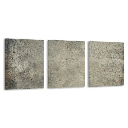 3pcs Grey Concrete Wall Texture Art Panels  Wall Art Set Canvas Framed 60x90cm - High Quality Print 100% Australian Made Wall Canvas Ready to Hang