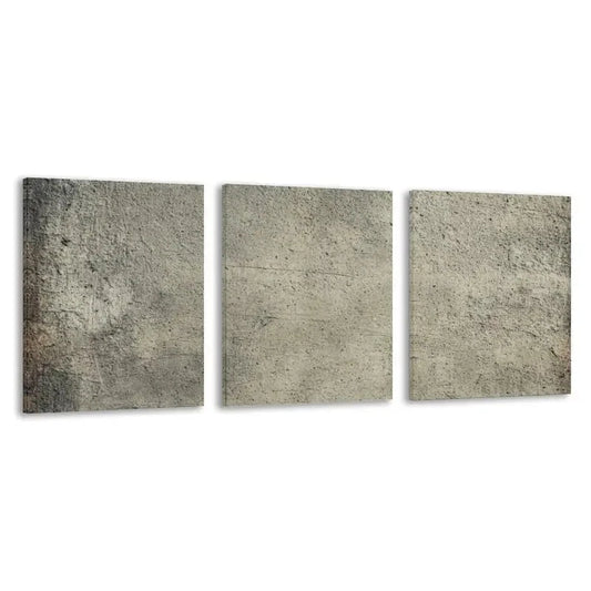 3pcs Grey Concrete Wall Texture Art Panels  Wall Art Set Canvas Framed 60x90cm - High Quality Print 100% Australian Made Wall Canvas Ready to Hang