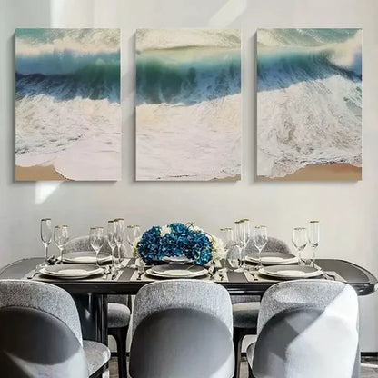 3pcs Wave Surf Board Wall Art Set Canvas Unframed - High Quality Print 100% Australian Made Wall Canvas