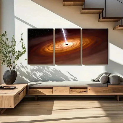 3pcs Vibrant Nebula & Galaxy Cosmic Space Wall Art Set Canvas Framed 40x60cm - High Quality Print 100% Australian Made Wall Canvas Ready to Hang