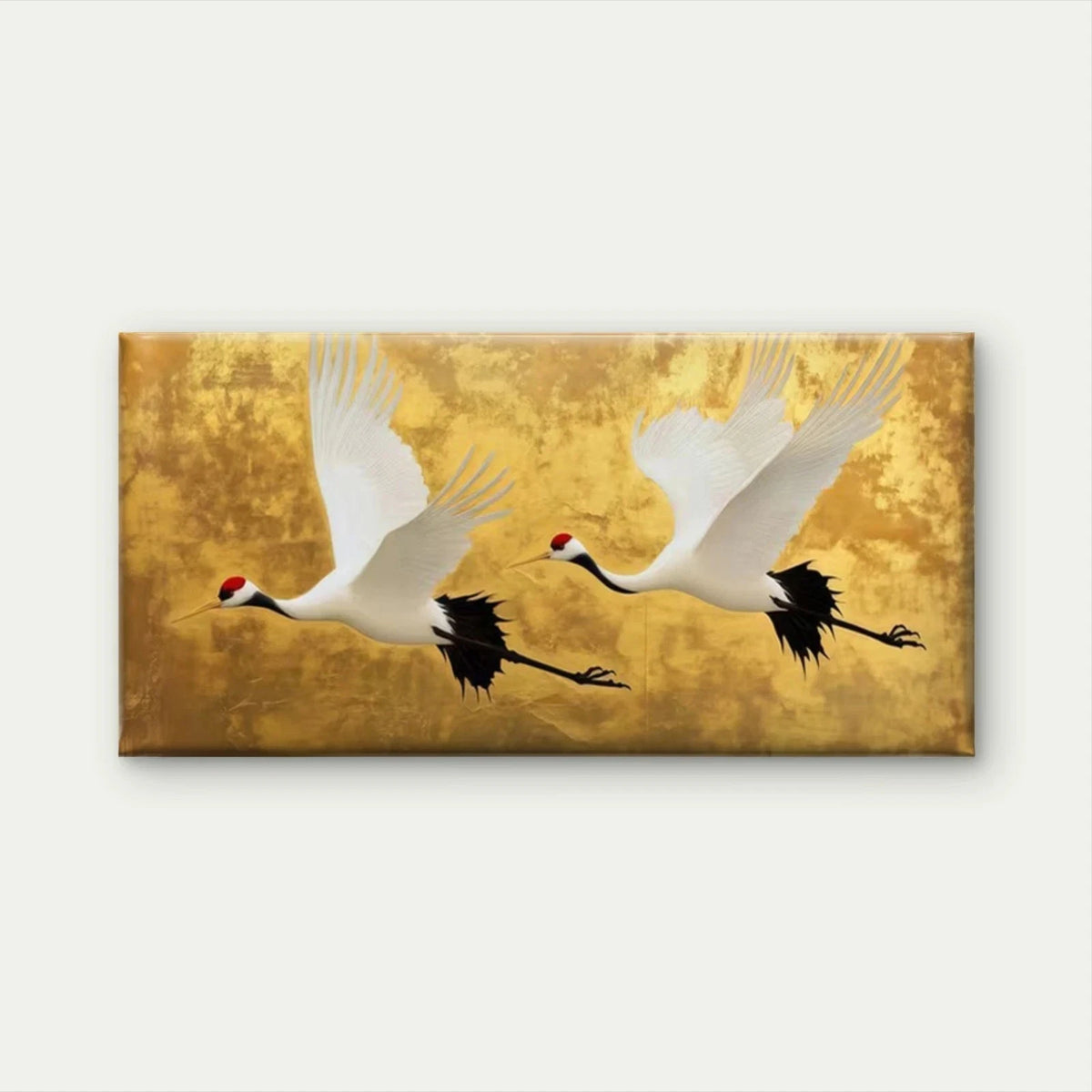 Elegant Flying Cranes Wall Art Canvas Office Home Room Framed 120x60cm