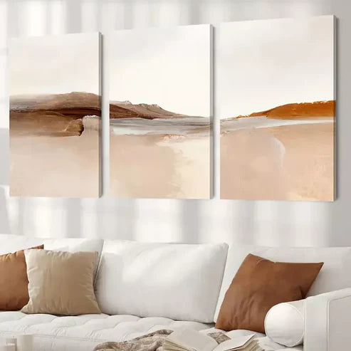 3pcs Ocean Wave Abstract Artwork Canvas Framed 60x90cm - High Quality Print 100% Australian Made Wall Canvas Ready to Hang