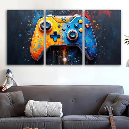 3pcs Video Game Xbox Controller Wall Art Set Canvas Framed 40x60cm - High Quality Print 100% Australian Made Wall Canvas Ready to Hang